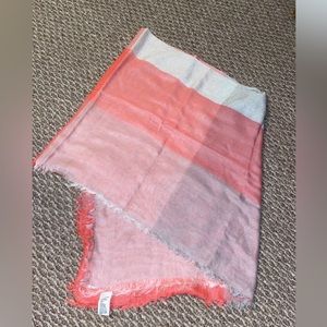 Pink grey white scarf